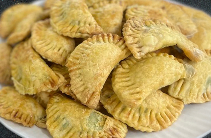 Halloumi Pies (Halloumopites) Platter